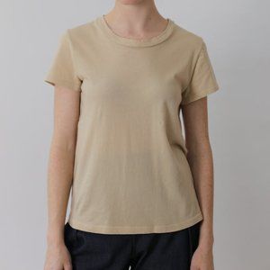Lacausa Luxe Frank Tee in Biscuit sizes M, L
